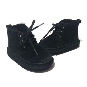 Kids Black UGG Australia Neumel Chukka Boots 8